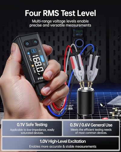 FNIRSI LCR-ST2 100kHz LCR Meter Tweezer SMD & Through-Hole Component Tester - style: LCR-ST2 + Kelvin Clip