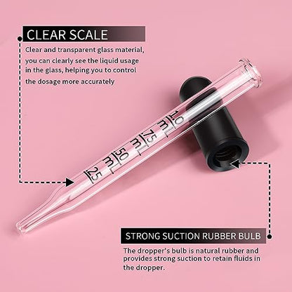 Teenitor 20Pack Droppers Eye Dropper 1mL, Droppers for Oils, Medicine Dropper Glass Dropper, Straight-Tip Eye Dropper Pipette Dropper for Oils, Ear Dropper Eye Droppers for Feeding Lab Medicine