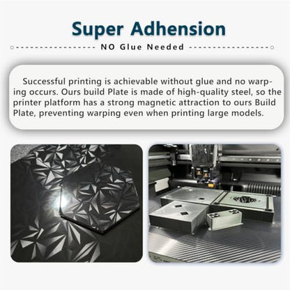 Diamond+Carbon U1 Build Plate for Snapmaker U1 3D Printer, 276x293mm Dual-Sided PEO PET Magnetic Spring Steel Bed U1 Plate, High-Temp Resistant Printing Surface for Snapmaker U1 3D Printer Accesseries - size: 270x270mm for Snapmaker U1