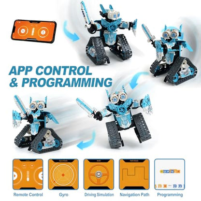 3 in 1 Robot Building Kits for Kids - STEM Birthday Gifts for 6 7 8 9 10 11 12+ Year Old Boys - Educational DIY Science Projects, Robotics Toys with APP & Remote Control