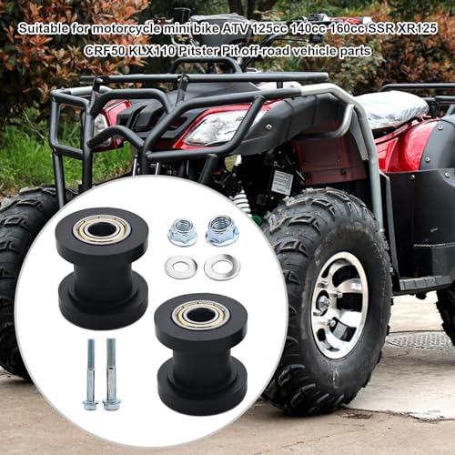SYOWADA 8mm 10mm Chain Roller Pulley Tensioner Wheel Guide Replacement for Motorcycle Mini Bike ATV 125cc 140cc 160cc XR125 CRF50 SSRC Pit Dirt Bike Parts