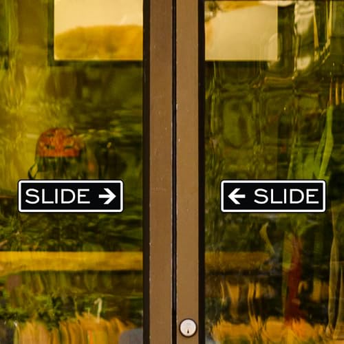 Classic Slide Door Sign - Blue - Small (1 Pack) - color: Blue, size: 4" x 1.25" - Small (1 Pack)