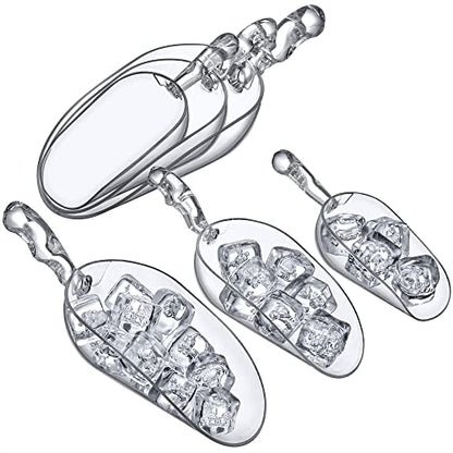 Amazing Abby - Elsa - Plastic Ice Scoops (6-Piece Set), Plastic Utility Scoops, 5/12/24-Ounce Capacity, BPA-Free, Food-Grade, Shatter-Proof, Perfect for Home and Commercial Use - style: 5/12/24 oz, 6-Piece Set