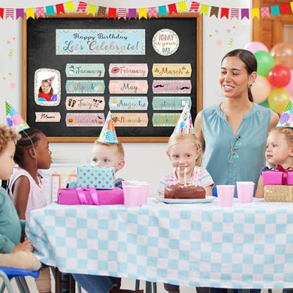 Outus 60 Pcs Happy Birthday Bulletin Board Decorations Set - color: Boho