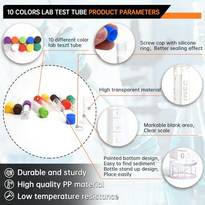100pcs 2ml vials with caps Plastic Cryogenic Test Tubes with caps lab cryovial Tube Container cryovials with 30pcs 3ML Dropper Pipette (100pcs 2ml Test Tube) - size: 100pcs 2ml test tube