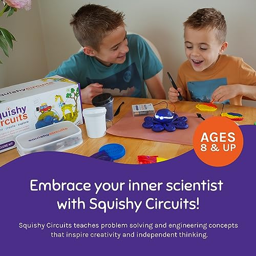 Squishy Circuits Deluxe Kit - Explore Electrical Circuits with Play Dough - STEM Science Kits for Ages 8-12 - Fun and Educational at Home, Classroom, Camp, and More! - style: Deluxe Kit