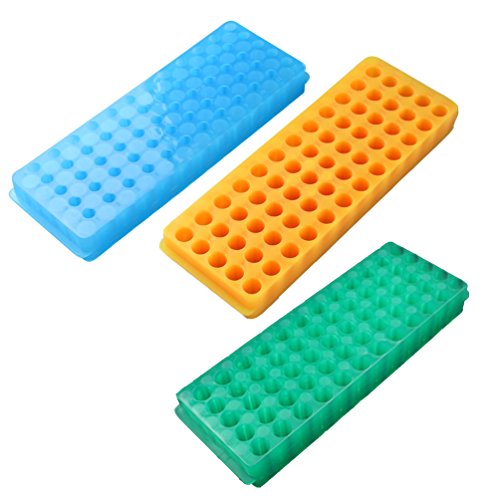 Polypropylene Centrifuge Tube Rack, 60-Well,Assorted Colors, Pack of 3