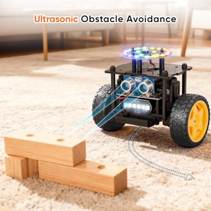 Smart Robot Car Kit, Robotics for Kids Ages 8-12 12-16 - color: Black