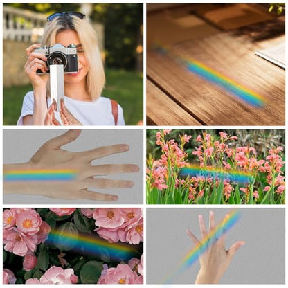 3pc Crystal Triangular Optical Prisms Set 2" 4" 6"Lengths