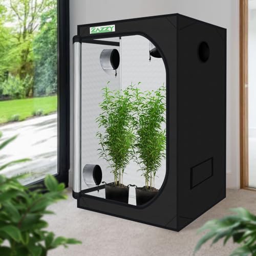 zazzy 3'X3' Grow Tent 32"x32"x63", High Reflective Mylar Growing Tent - size: 32"x32"x63"