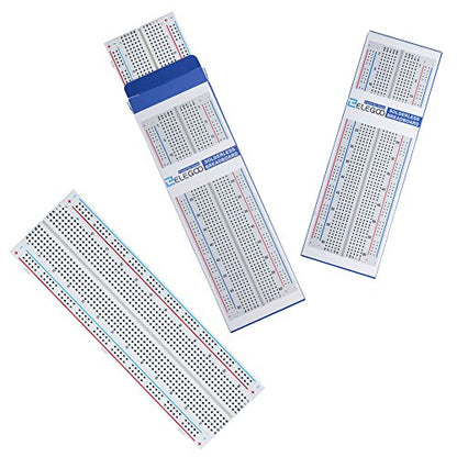 ELEGOO 3pcs Breadboard 830 Point & ELEGOO 17 Values 1% Resistor Kit