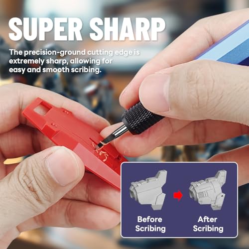 stedi Model Scriber Blades Tungsten Steel 0.1+0.125mm Replacement - style: 0.1mm+0.125mm