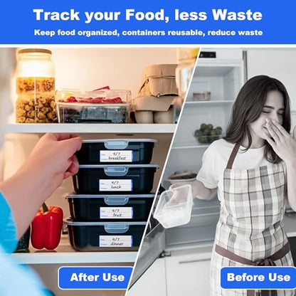 NATURALABEL 300 Removable Freezer Labels with Dispenser, 1" x 3" (Blue) - color: Preprinted-blue