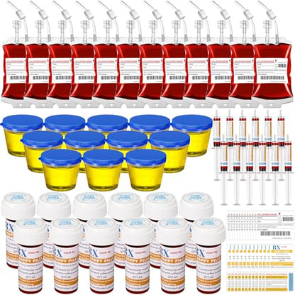 84 Pcs Halloween Blood Bags Party Supplies Decoration