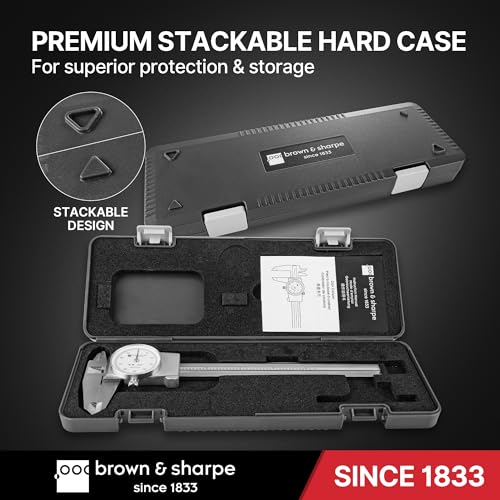Brown & Sharpe 8-Inch Dial Caliper–Precision Stainless Steel Measuring Tool - size: 8 Inch