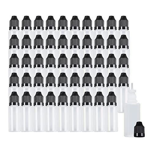 Eau Plastic Thin Tip Dropper Bottles 15ml Squeeze Dropper 50PCS BPA Free