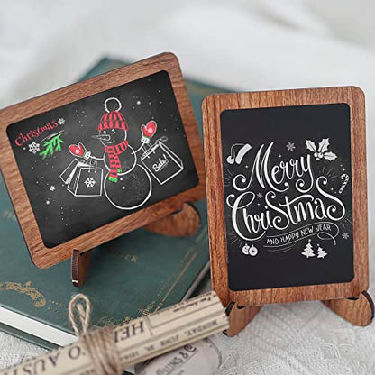 Temlum 15pcs Mini Chalkboard Sign, 2.9″x3.9″ Small Chalkboards, Rectangular - style: Rectangular