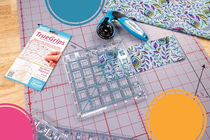 TrueCut My Comfort Rotary Cutter - 45mm Ergonomic Wheel Cutter for Fabric, Quilting, Sewing, Crafting - Left or Right-Handed - Track-and-Guide Ruler - Quilting and Sewing Supplies