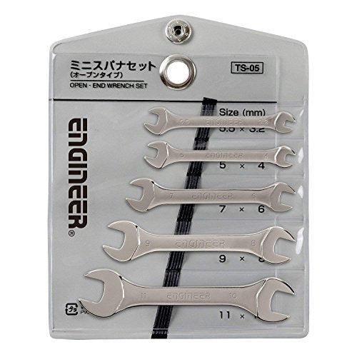 ENGINEER TS-05 Engineer Open Spanner Set, Set of 5 - color: 3.2/4/5/5.5/6/7/8/9/10/11mm