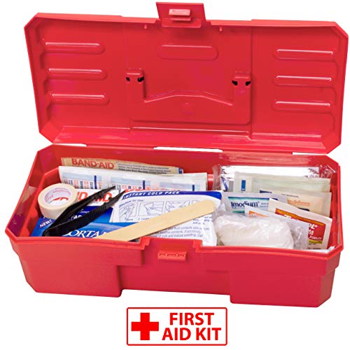 Akro-Mils 12" ProBox Plastic Toolbox for Tools, Hobby or Craft Storage Toolbox, Model 09912, (12-In x 5-1/2-Inch x 4-Inch), Red (Pack of 12) - size: 12 Pack