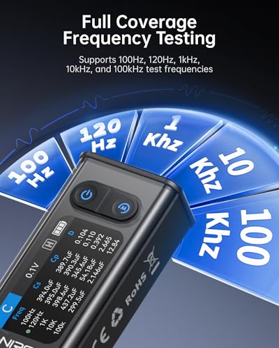 FNIRSI LCR-ST2 100kHz LCR Meter Tweezer SMD & Through-Hole Component Tester - style: LCR-ST2 + Kelvin Clip