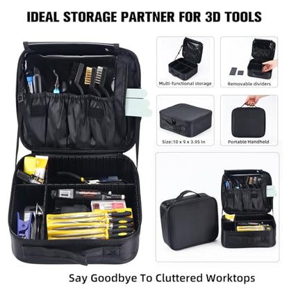3D Printer Tools Kit with Tool Organizer Bag,3D Printing Essential Accessories, Nozzle Cleaning Kit, Deburring Tool & Scraper for 3D Printing Maintenance - Removing, Smoothing, and Finishing