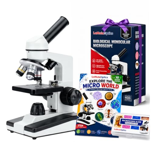Microscope for Adults Students, 40X-2000X Metal Microscope Kit