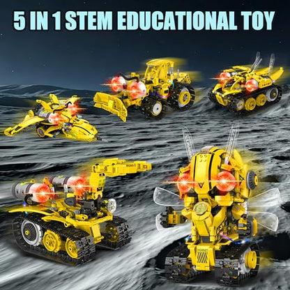 STEM Robotics Kit for Kids 6-12, App & Remote Control Robot Building Kit