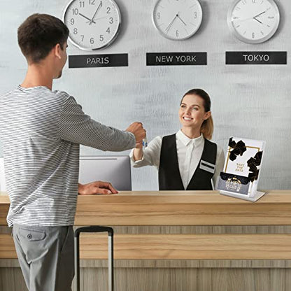 6 Pcs Acrylic Sign Holder Business Card Holder, 4 x 6 Inch, Side Insert - color: Side Insert, size: 4 x 6 Inch
