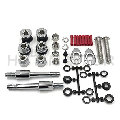 DH006- Compatible with HardDrive Sissy Bar Docking Hardware Kit (Chrome) 02-05 H-D Dyna FXD