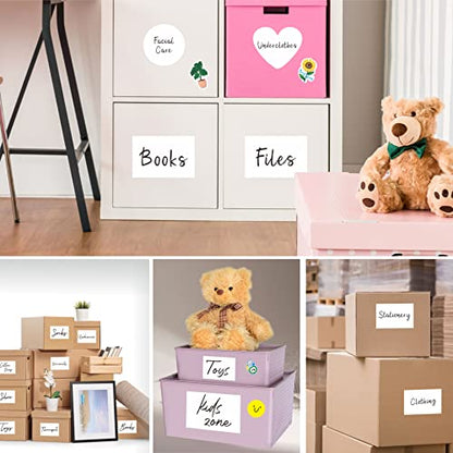 80 Large Size Removable Customizable Blank Labels, Water/Oil/Tear Resistant, No Residue for Home Organization Projects, Bins, Kitchen Storage Containers, Desk Items(6”x 4”) - size: 6”x 4”, style: 80 pcs