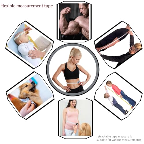 Body Measurement Tape Measure Fitness Tracking Tools Sewing Ruler 60" - color: white