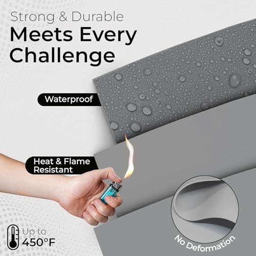 Exactly Rubber - Commercial Grade Silicone Sheet, 60A Durometer Silicone Mat, -80 to 450°F Temperature Resistant Rubber Mat, Rubber Sheet with 350% Elongation, Made in The USA, 1/16 x 9” x 36”, Grey - color: Grey, size: 1/16 x 9 x 36