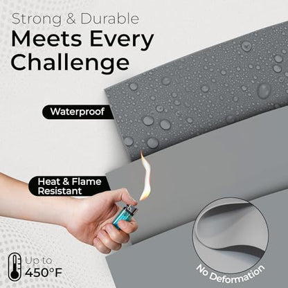 Exactly Rubber - Commercial Grade Silicone Sheet, 60A Durometer Silicone Mat, -80 to 450°F Temperature Resistant Rubber Mat, Rubber Sheet with 350% Elongation, Made in The USA, 1/16 x 9" x 12", Grey - color: Grey, size: 1/16 x 9 x 12