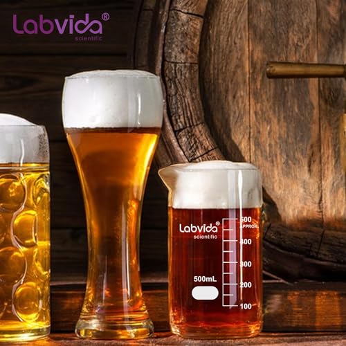 Upgrated 10ml Beaker set, 12pcs of beaker shot glasses, Low Form Glass Beakers set, 3.3 Boro with Printed Graduation, LVA036 - style: 12pcs of Vol.10ml