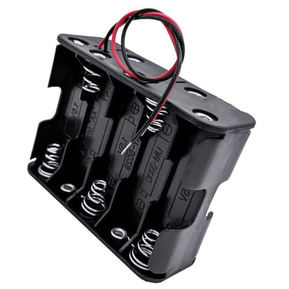 10 x 1.5V AA Battery Holder Case Box with Black Red Storage Boxes Plastic