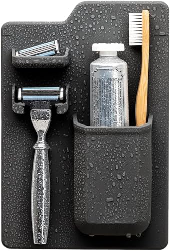 TOOLETRIES The Harvey Toothbrush & Razor Holder - Charcoal - color: Charcoal