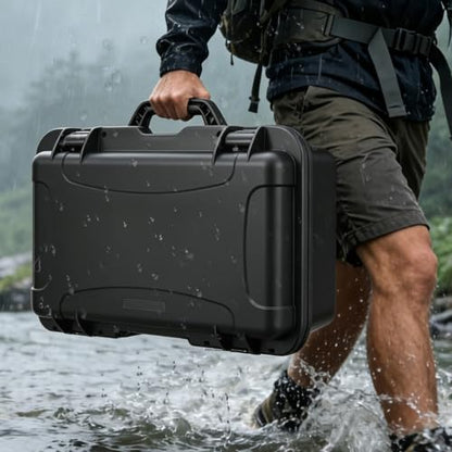TORIBIO Hard Carrying Case with Foam, Shockproof Storage Box 18x12x5.5 in - size: 18" x 12" x 5.5"