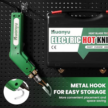 Huanyu Electric Hot Knife Rope Fabric Cutting Tool Kit 4 Blades 600° C