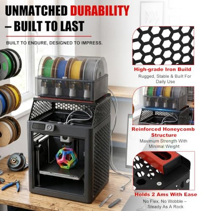 AMS Stand Riser Fit for Lab P1S/P1P/X1C/X1E 3D Printers for 2 AMS/AMS 2 Pro
