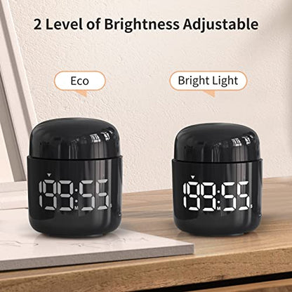 Kitchen Timer, 360 Rotate, Countup/Countdown, LED, Volume - color: Black