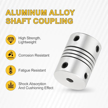 uxcell 4Pcs Flexible Couplings 3mm to 3.17mm Aluminum Alloy Joint Connector - size: 3mm to 3.17mm, style: D15 x L20mm