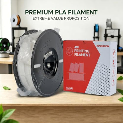 Kingroon PLA Filament 1.75mm 16KG, 16 Spools White 3D Printer Filament Bulk with ±0.02mm Dimensional Accuracy, Low Warping Easy to Print PLA for Most FDM Printers - color: 16kg White