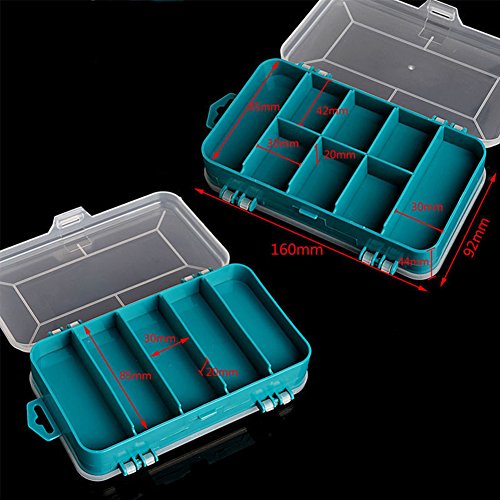 Double Sided Small Parts Organizer Box, 13 Compartments Storage Case