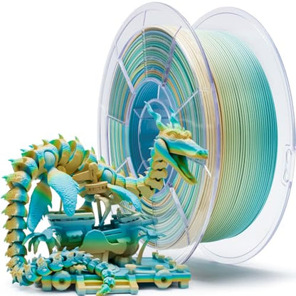 ZIRO Fast Gradient PLA, Matte Multi Colors 3D Printer Filament 1kg, Beach - color: Beach(matte)