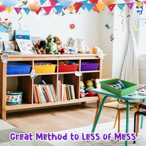 Hoteam Mix 5Pcs Paper Trays for Classroom Turn in Paper Tray, 14x10x3inch - size: 14x10x3inch