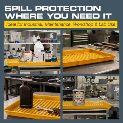 Eagle Spill Containment Utility Tray, 5 Gallon Sump, Made in USA, Yellow - color: Yellow