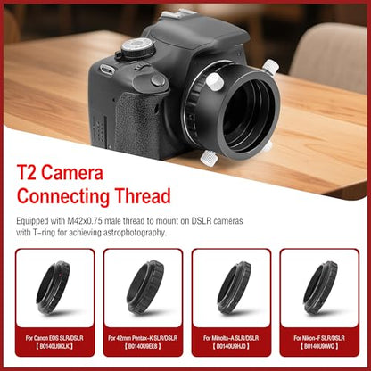 Astromania Universal Camera Photo Eyepiece Adapter 52-59mm with T2 Thread - size: Eyepiece Adapter 52 - 59mm
