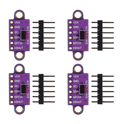VL53L0X Time-of-Flight (ToF) Laser Ranging Sensor Breakout VL53L0XV2 Laser Flight Distance Measurement Module I2C IIC for Arduino(Pack of 4)