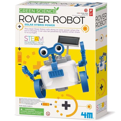 4M Green Science Rover Robot - DIY Solar & Battery Hybrid STEM Building Kit